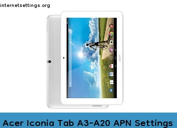 Acer Iconia Tab A3-A20